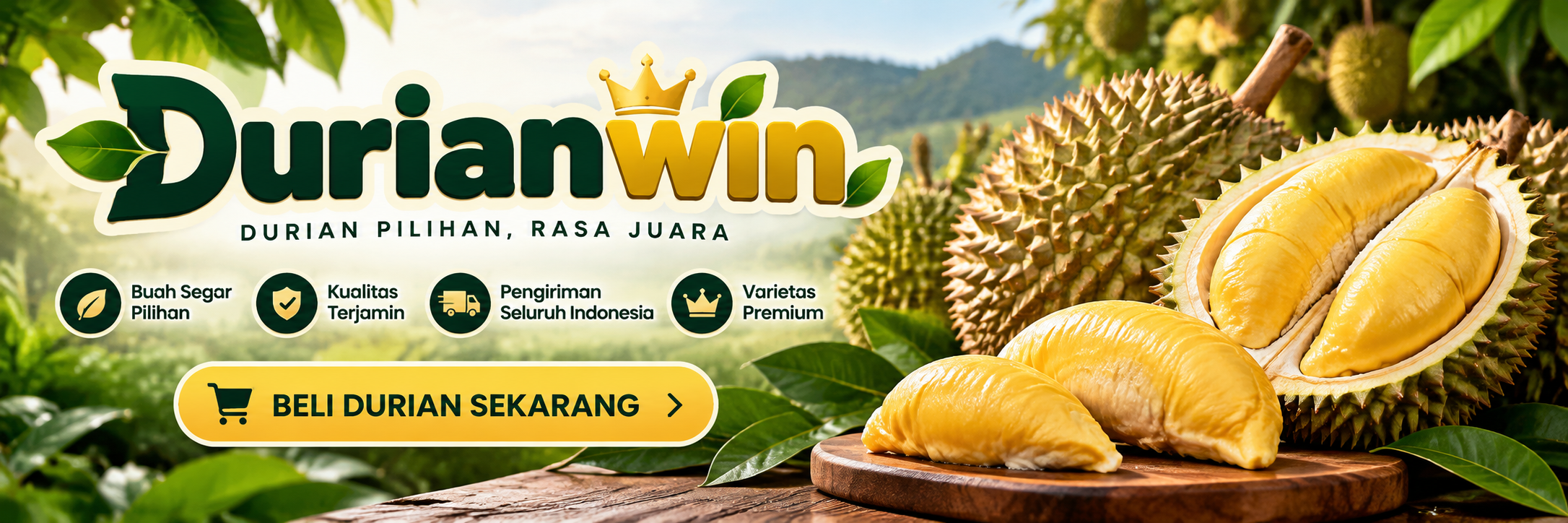 Durianwin — durian pilihan, rasa juara: buah segar pilihan, kualitas terjamin, pengiriman seluruh Indonesia, varietas premium